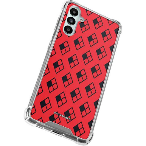 DC Comics Harley Quinn Logo Pattern Galaxy A15 5G Clear Case